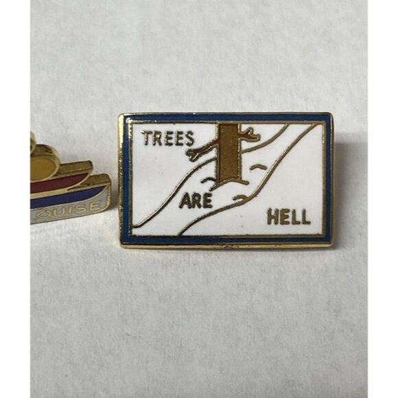 Lake Louise Canada Ski Resort Skiing Louise Pin & Trees Are Hell LOT 2 - Picture 2 of 8